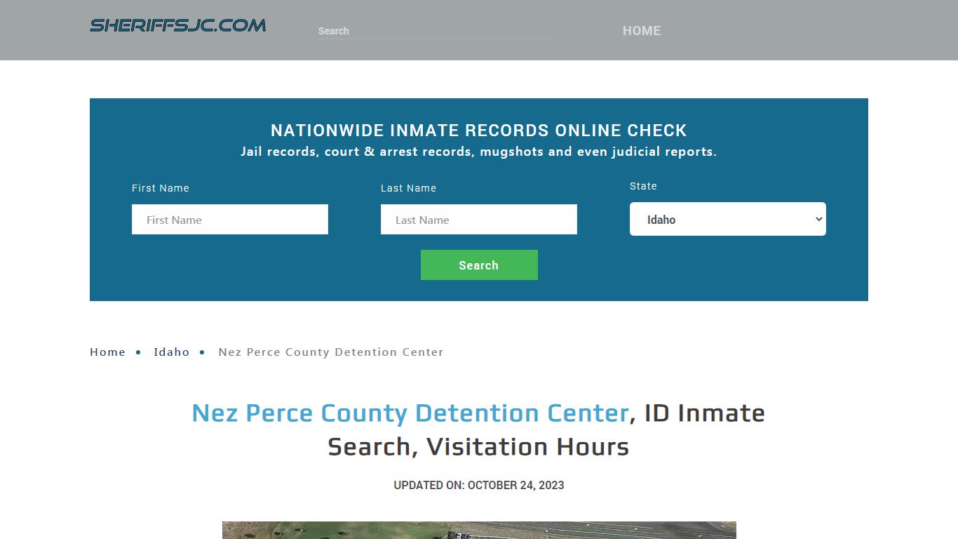 Nez Perce County Detention Center, ID Inmate Search, Visitation Hours